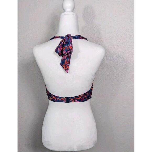 NWOT BODEN Bikini Set Size 8 Swimsuit Navy Blue Floral Amazing Quality Beach #5 - Picture 8 of 9